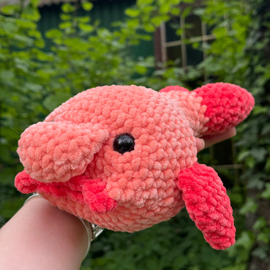 Gehäkelter Blobfisch von der Seite