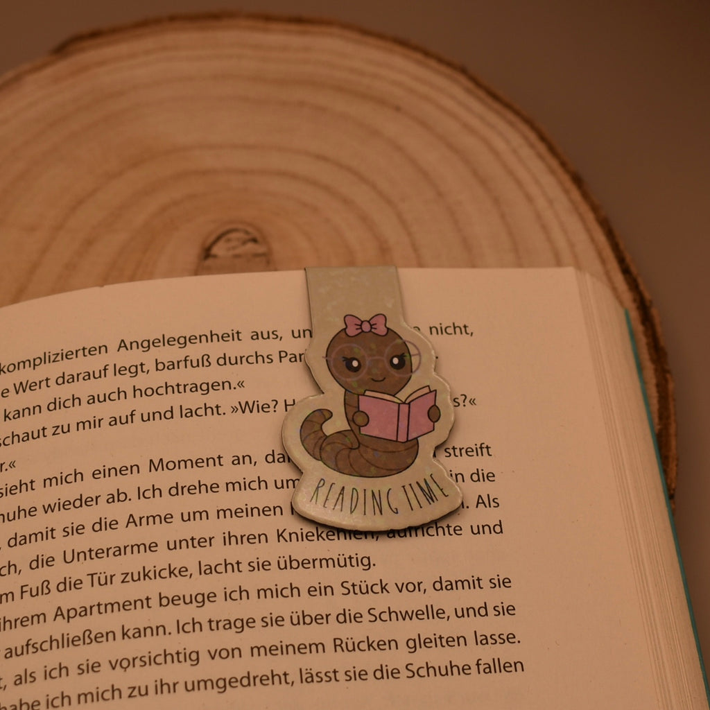 Magnetisches Lesezeichen | Bücherwurm
