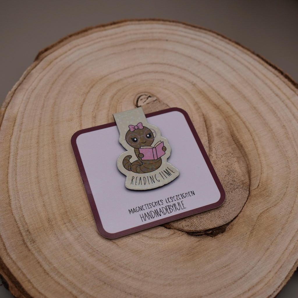 Magnetisches Lesezeichen | Bücherwurm