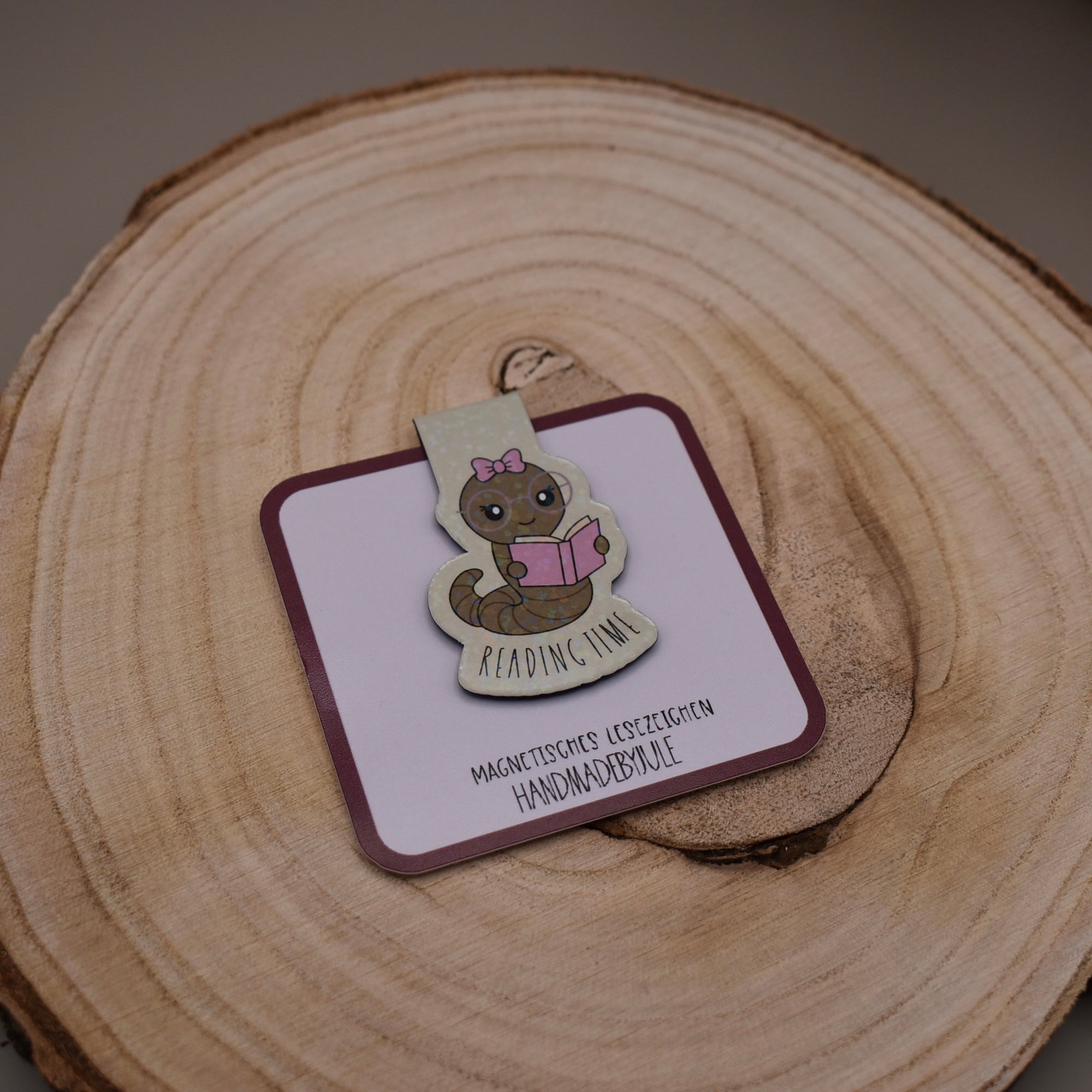 Magnetisches Lesezeichen | Bücherwurm