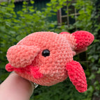 Gehäkelter Blobfisch von der Seite