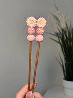 Amigurumi-Stick | rosa Blume | 3,5mm