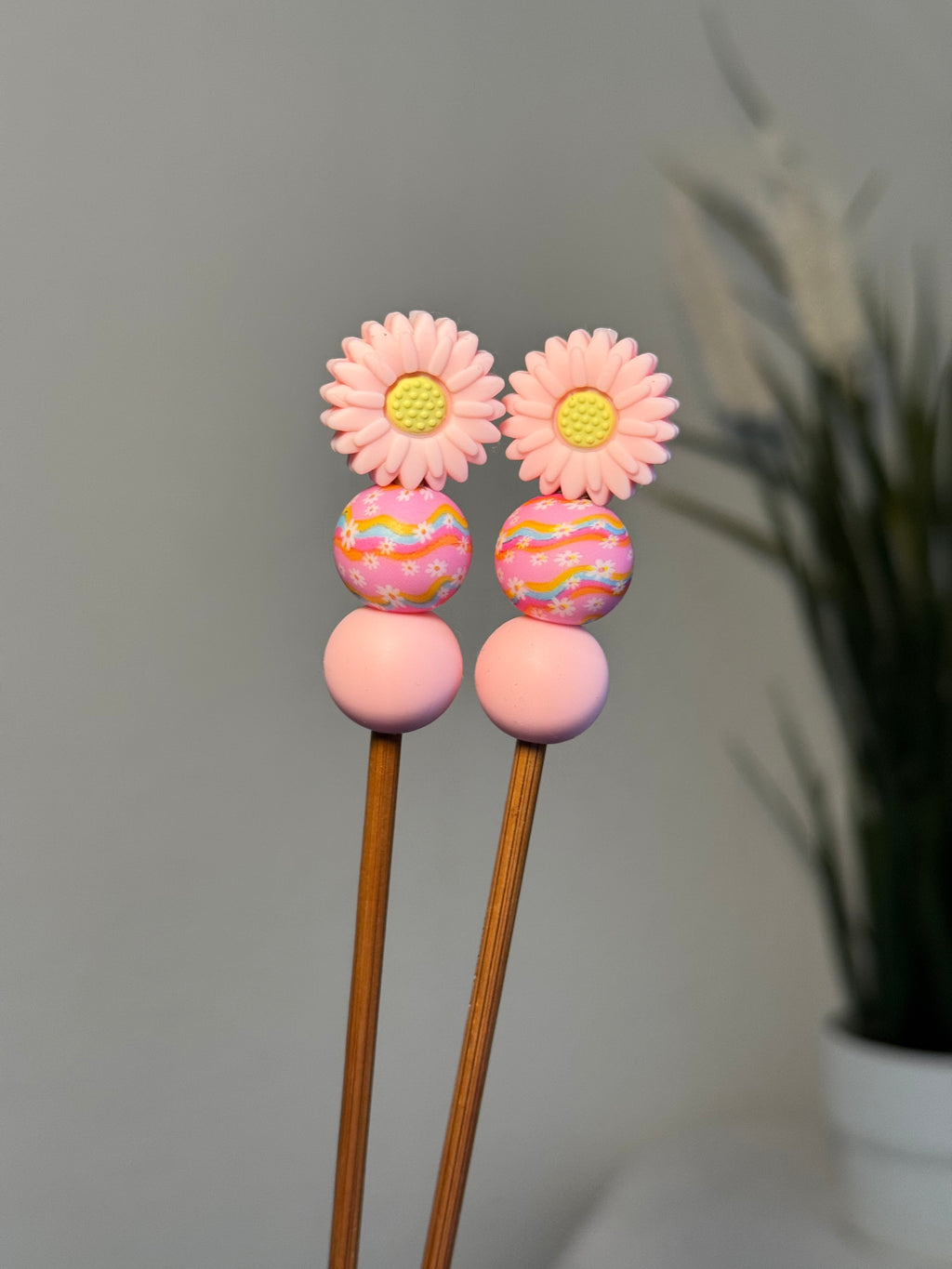 Amigurumi-Stick | rosa Blume | 3,5mm